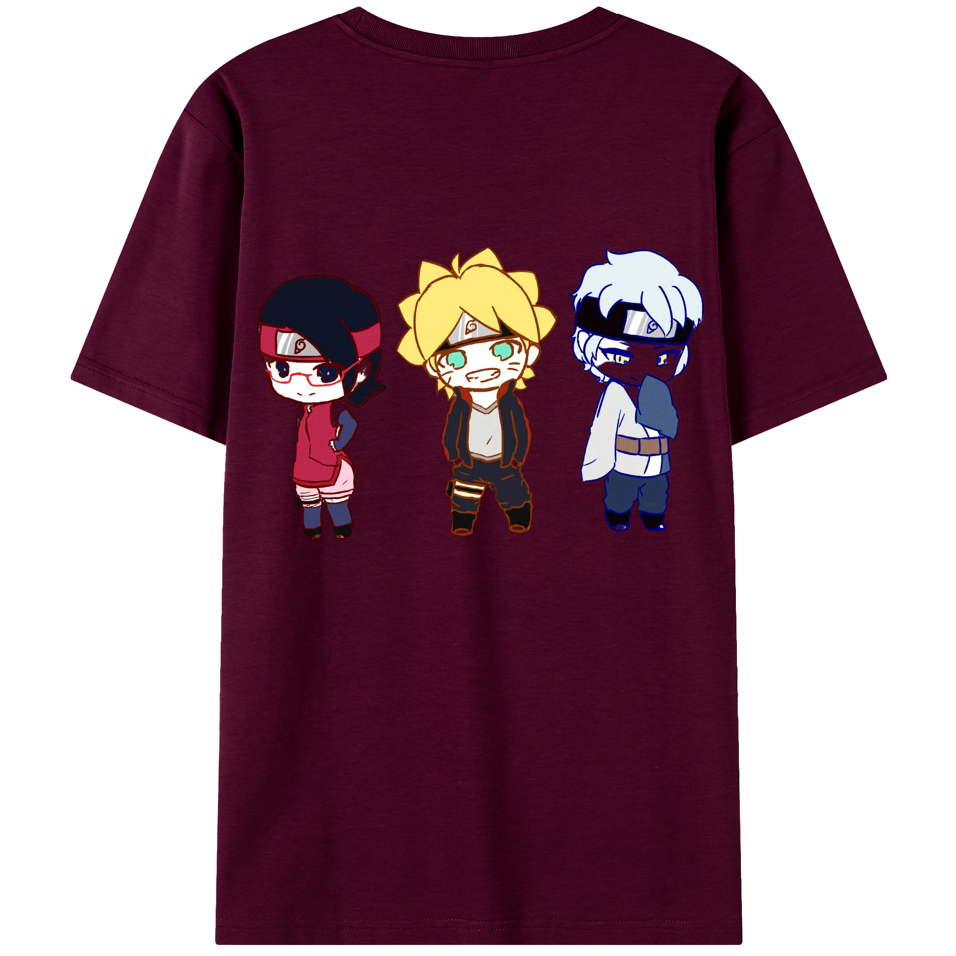 （画像用） NARUTO -ナルト- うずまき ボルト Uzumaki Boruto レディース半袖Tシャツ(バックプリント)
